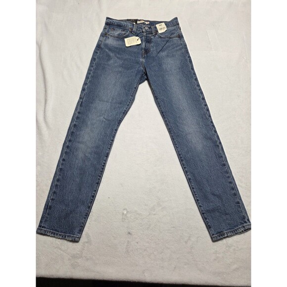 Levi's Women's Tag Size 26 High-Rise Wedgie Straight Cropped Tapered Jeans Blue - Picture 1 of 15